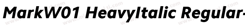 MarkW01 HeavyItalic Regular字体转换